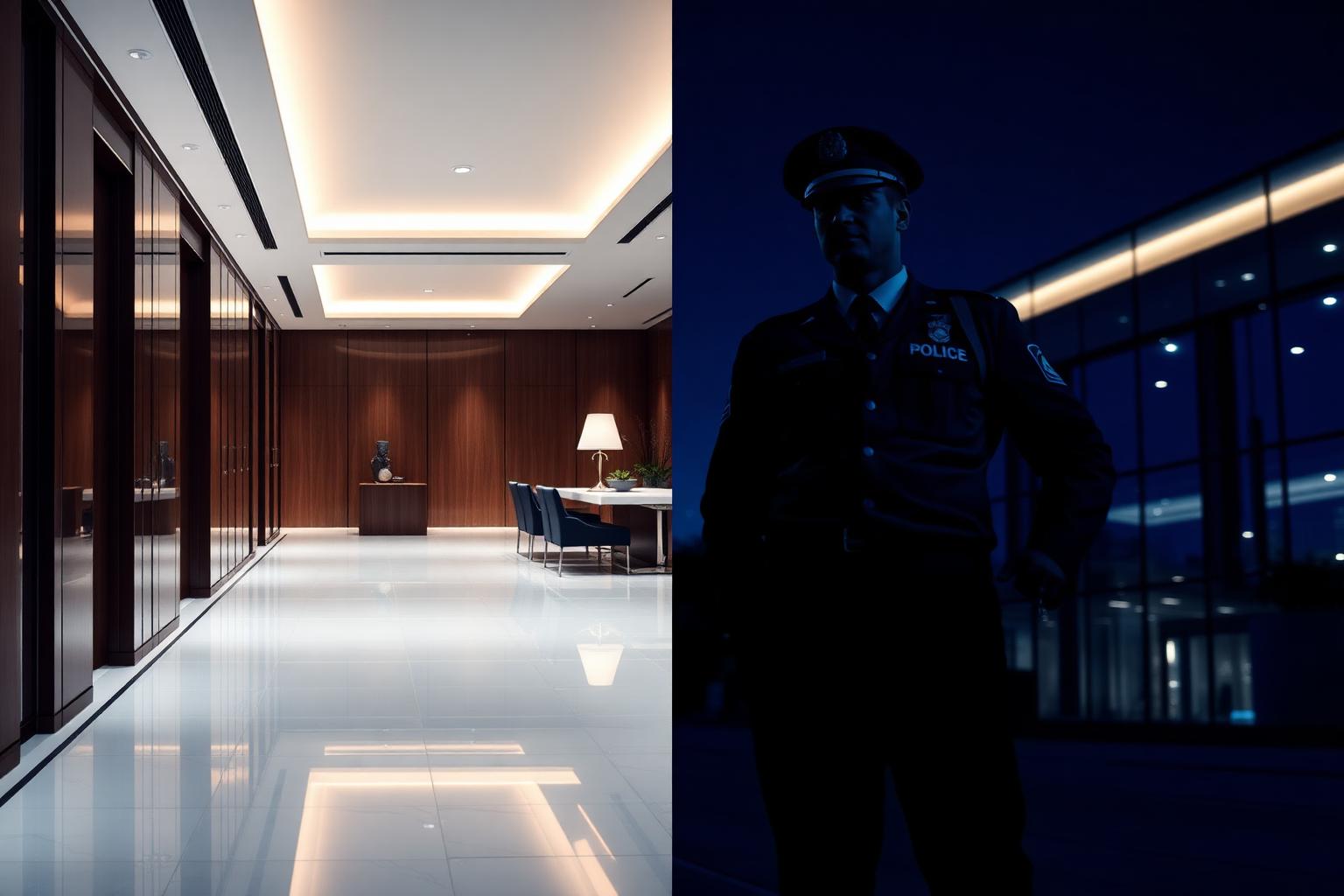 Pristine office and elite security professional